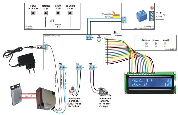 Wiring of Digital Counter with E3JK-R4M2 sensor