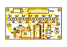 PCB Layout 220V Blinker based on PIC16F886