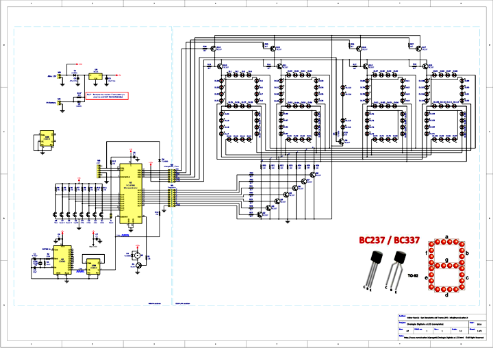 Schematic diagram of LED Watch