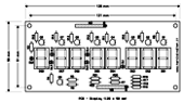 PIC 1000 Stopwatch - DISPLAY PCB Dimensions